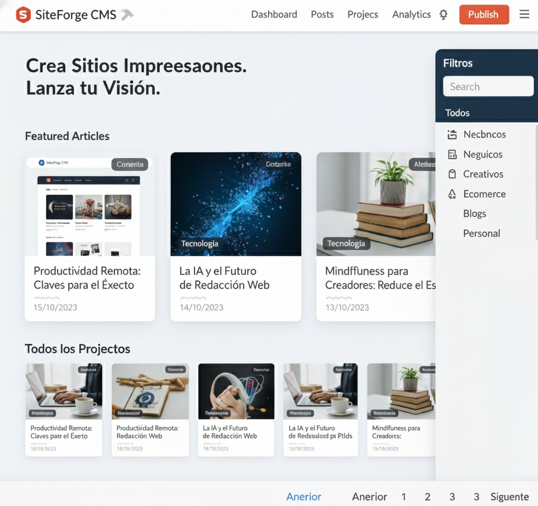 Ejemplo de sitio con blog